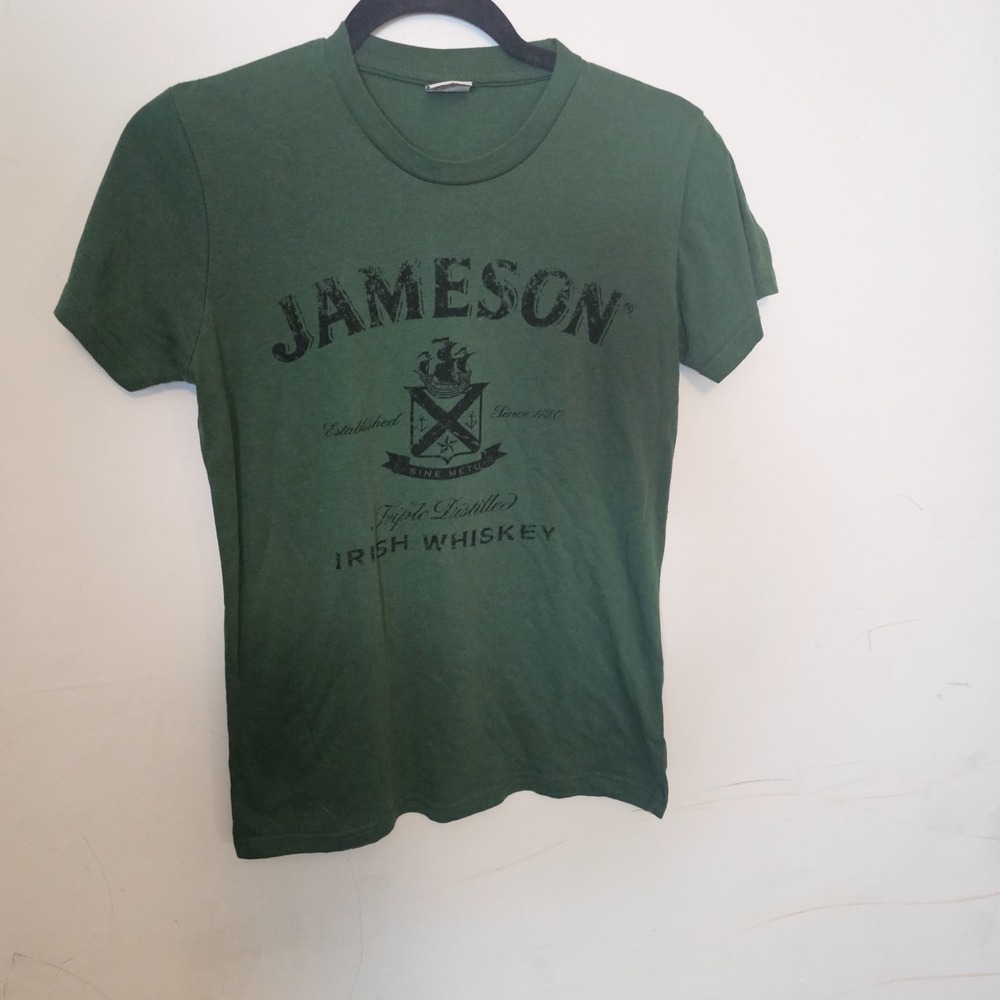 Jameson Women's Tshirt Medium Short Sleeve Crew Neck Staff Green Cotton Blend